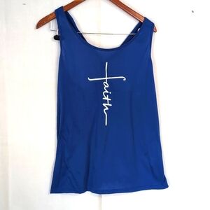 Faith Royal Blue Twist Back Tank Size 3XL